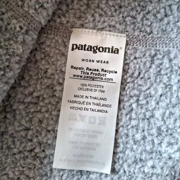 PATAGONIA Women's Better Sweater 1/2 Zip Fleece Pullover Heathered Grey - Picture 11 of 12